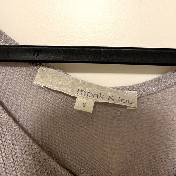 Monk & Lou Grey Oversized Lightweight Top - Picture 3 of 6